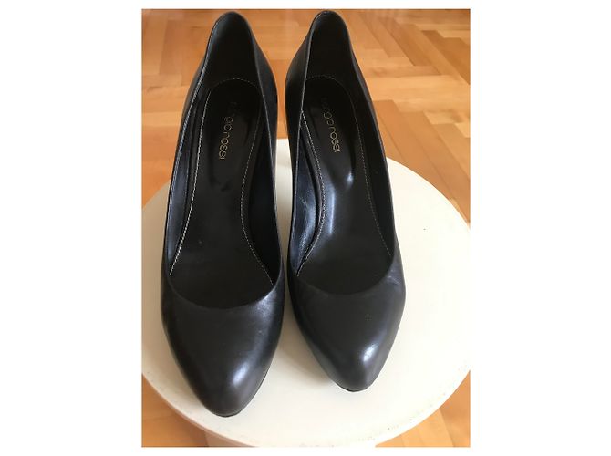 Décolleté Sergio Rossi in pelle nera Nero - vista 2