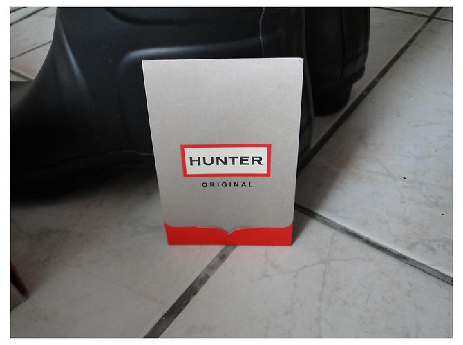 Botas de lluvia HUNTER P 39 Neuves Negro Rosa - vista 13