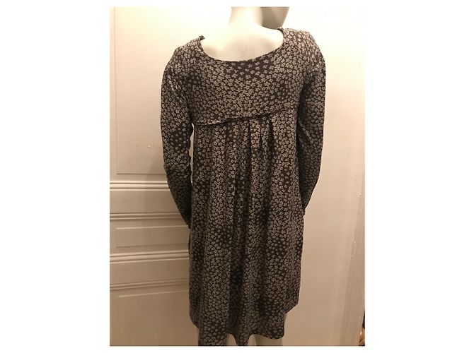 Twin Set Blumenkleid mehrfarbig langärmelig aus Viskose - Ansicht 5