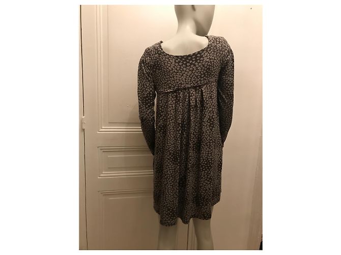 Twin Set Blumenkleid mehrfarbig langärmelig aus Viskose - Ansicht 6