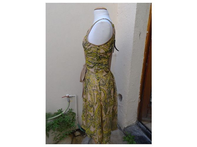 Vestido de gasa de seda Alessandro Dell'Acqua Multicolor - vista 6