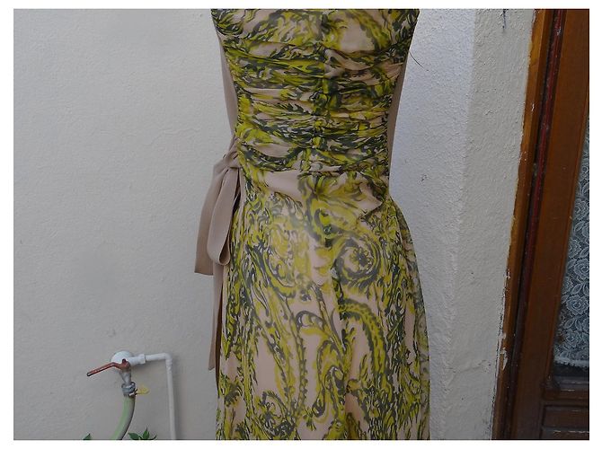 Vestido de gasa de seda Alessandro Dell'Acqua Multicolor - vista 7