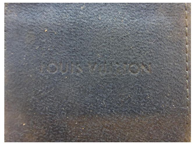 Louis Vuitton Custodia da viaggio per orologi blu navy scamosciata - vista 6