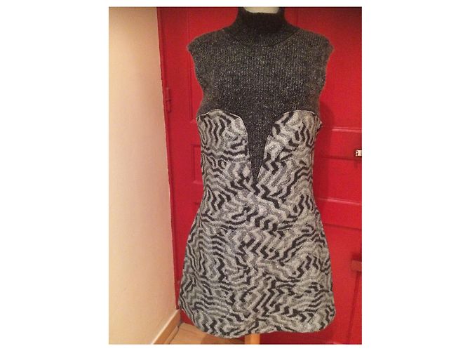 Vestido Kenzo gris de lana y mohair - vista 2