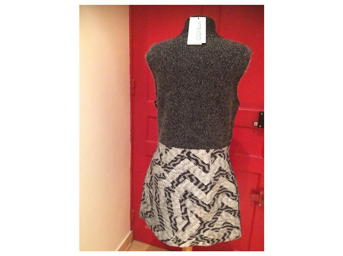Vestido Kenzo gris de lana y mohair - vista 4