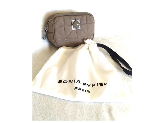 Bolso de Mano Sonia Rykiel Acolchado de Nylon Taupe Gris pardo - vista 2