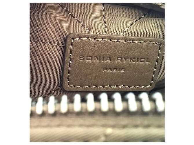Bolso de Mano Sonia Rykiel Acolchado de Nylon Taupe Gris pardo - vista 7