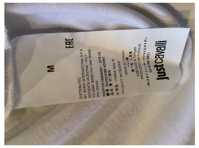 Just Cavalli Logo T-shirt size M White Multiple colors - view 6