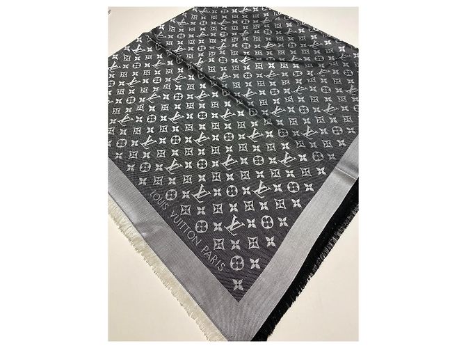 Xale jeans Louis Vuitton Monogram Preto - vista 2