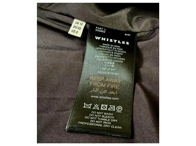 Falda midi cruzada de cuero burdeos de Whistles - vista 9