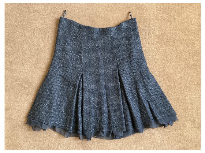 Falda Prada de tweed negro - vista 3