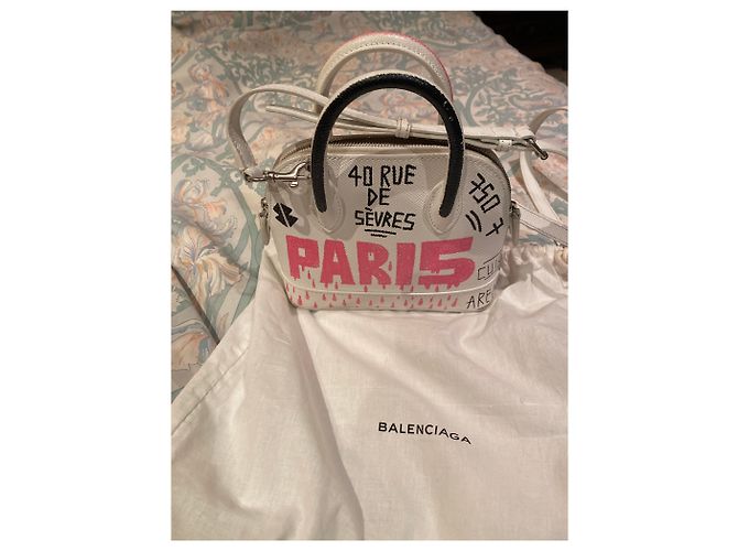 Borsa Balenciaga in pelle bianca Bianco - vista 2