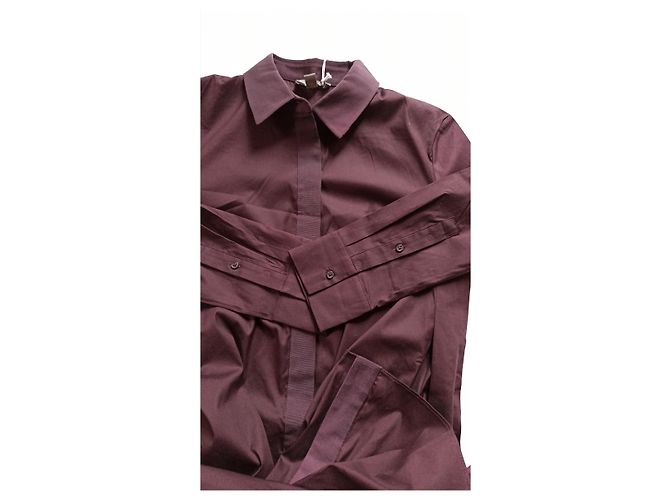 Cos Asymmetrisches Hemdkleid Pflaume - Ansicht 4