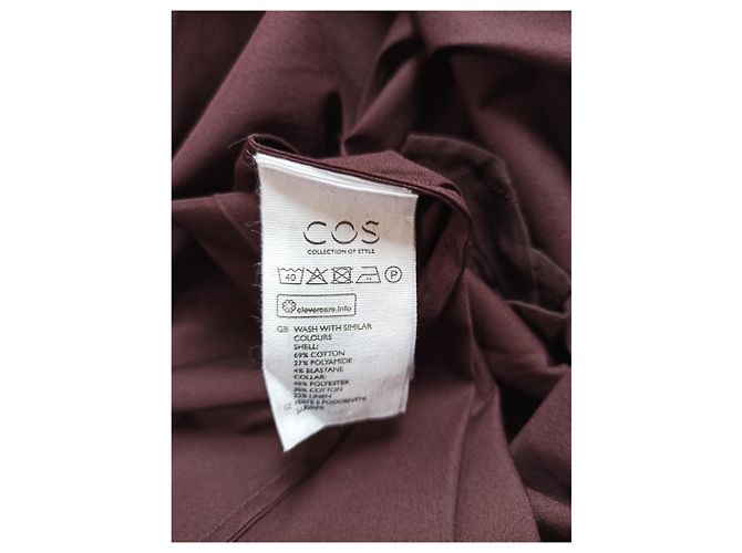 Cos Asymmetrisches Hemdkleid Pflaume - Ansicht 6