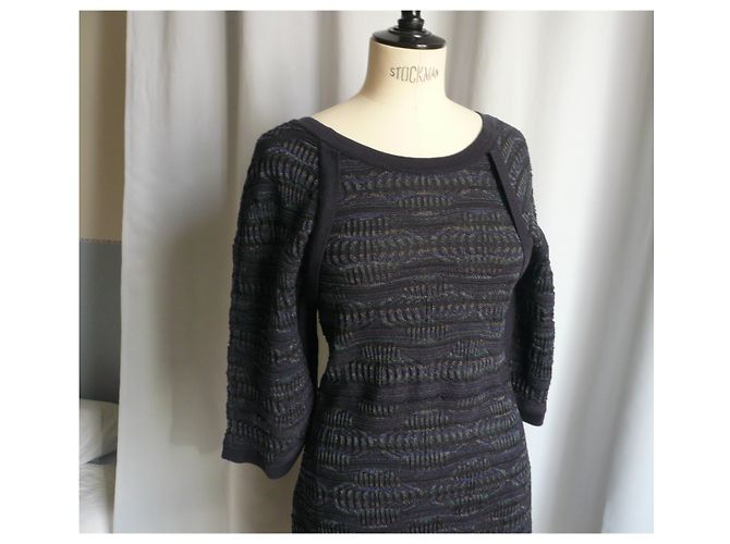 Crucero CHANEL Robe maille París Séoul 2016 Sublime T36 Azul - vista 3