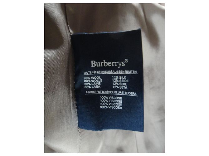 Vintage Burberry Jackengröße 40 Wolle und Seide, "Britisches Erbe" Mehrfarben - Ansicht 3