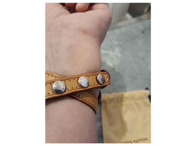 Bracciale avvolgente Louis Vuitton Flowers in pelle Multicolore - vista 16