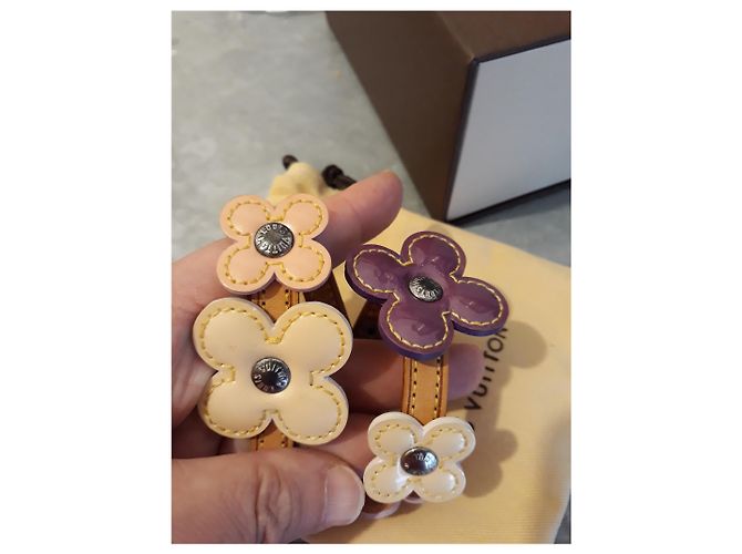 Bracciale avvolgente Louis Vuitton Flowers in pelle Multicolore - vista 4