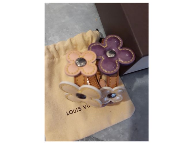 Bracciale avvolgente Louis Vuitton Flowers in pelle Multicolore - vista 7