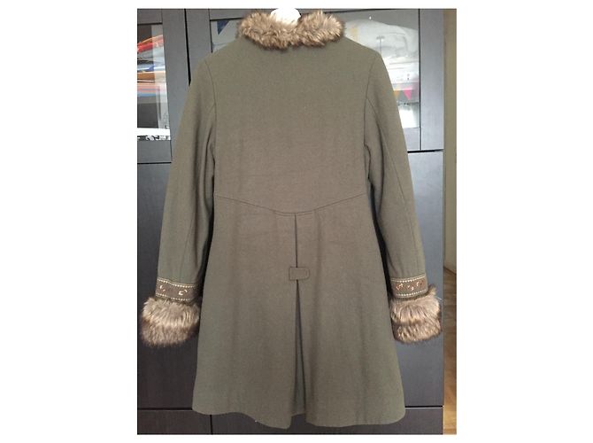 Abrigo de lana de pelo sintético Kenzo Caqui - vista 5