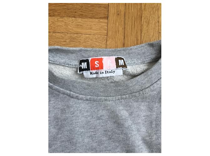 Pull en coton gris Msgm Taille M - vue 2
