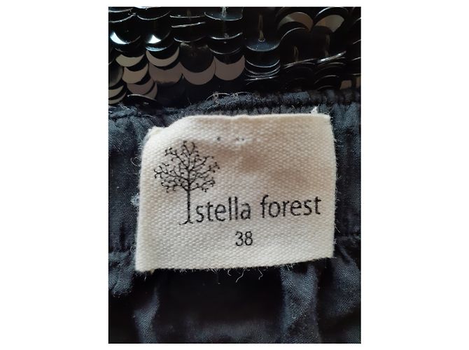 Stella Forest Pailletten Partyrock Schwarz Gold hardware - Ansicht 3