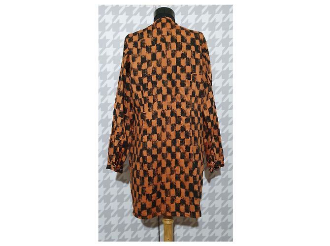 Tunica camicia lunga Bitte Kai Rand nero arancione cotone Multicolore - vista 5