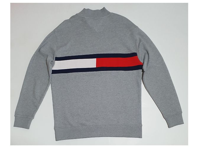 Tommy Hilfiger Tommy Jeans Sweatshirt grau mit Logo Baumwolle Gr L Mehrfarben - Ansicht 2