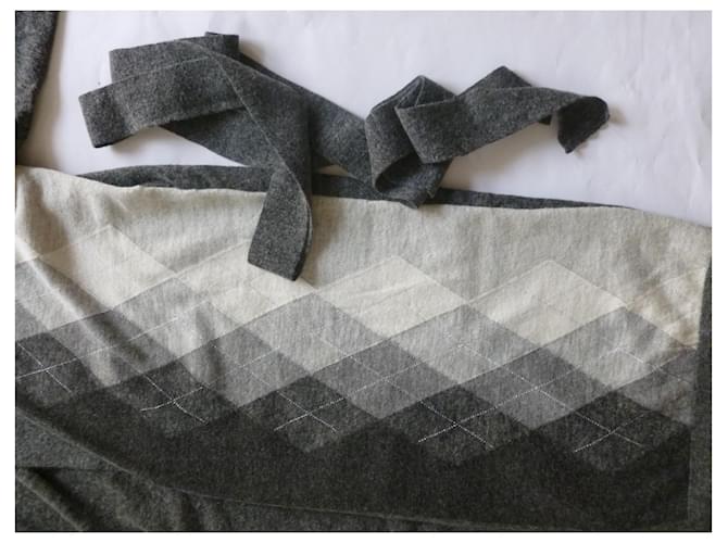 Max & Co Kapuzenpullover aus Wolle und Alpaka-Mischung Weiß Anthrazitgrau - Ansicht 7