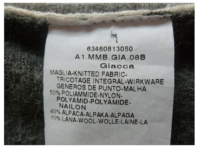 Max & Co Kapuzenpullover aus Wolle und Alpaka-Mischung Weiß Anthrazitgrau - Ansicht 8
