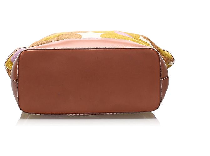 Céline Celine Brown Floral Canvas Einkaufstasche - Ansicht 4