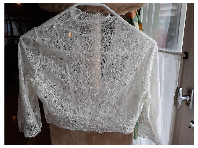 Autre Marque Aubade Spitzenstrickjacke weiß - Ansicht 3