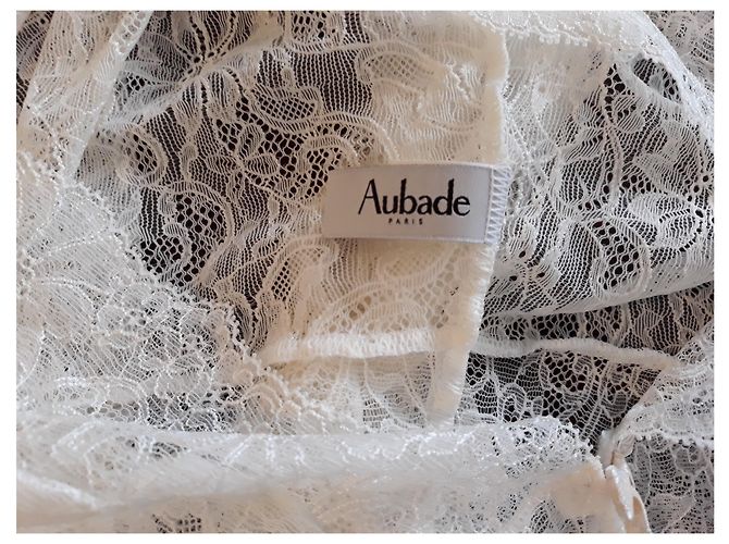 Autre Marque Aubade Spitzenstrickjacke weiß - Ansicht 4