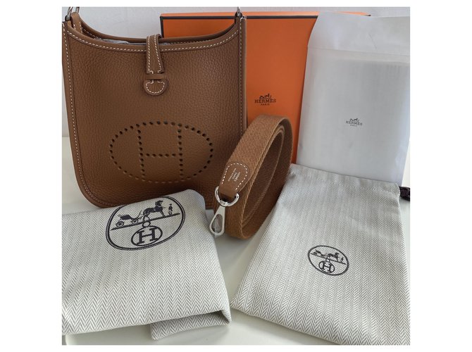 Hermès evelyne mini tpm amazone Cognac - vista 2