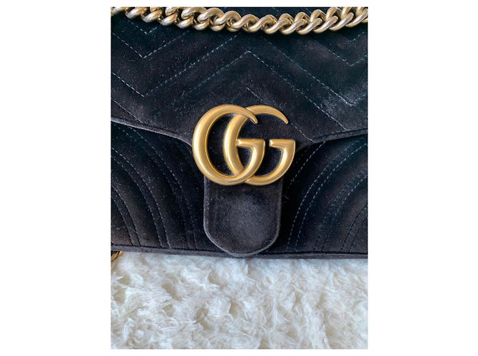 Marmont Gucci Mormont Leather Handbag Black - view 2