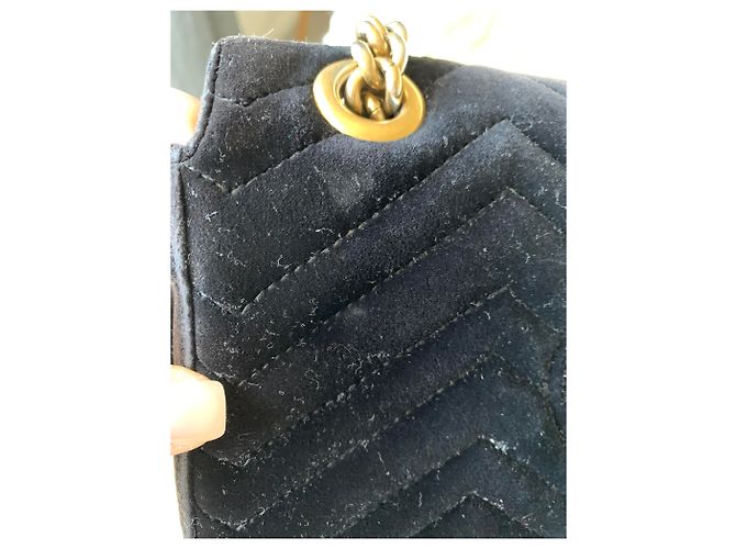 Marmont Gucci Mormont Leather Handbag Black - view 6