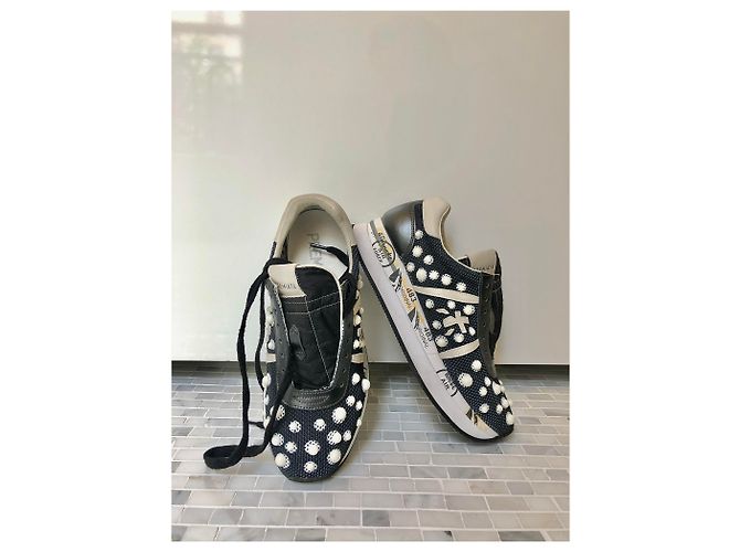 Autre Marque Prematia Sneaker Dunkelblau Stoff Marineblau - Ansicht 2