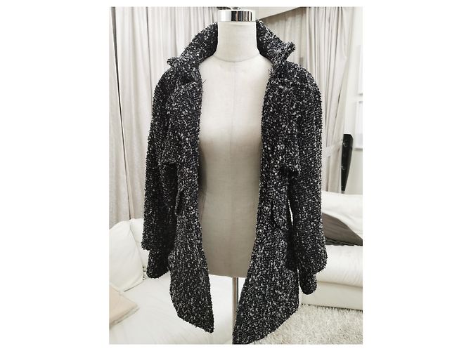 Abrigo Chanel Globus Collection de lana negro - vista 2