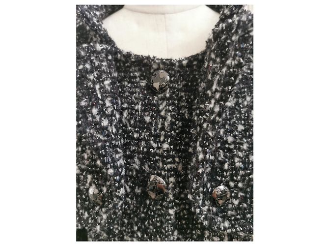 Abrigo Chanel Globus Collection de lana negro - vista 5