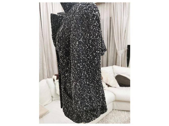 Abrigo Chanel Globus Collection de lana negro - vista 7