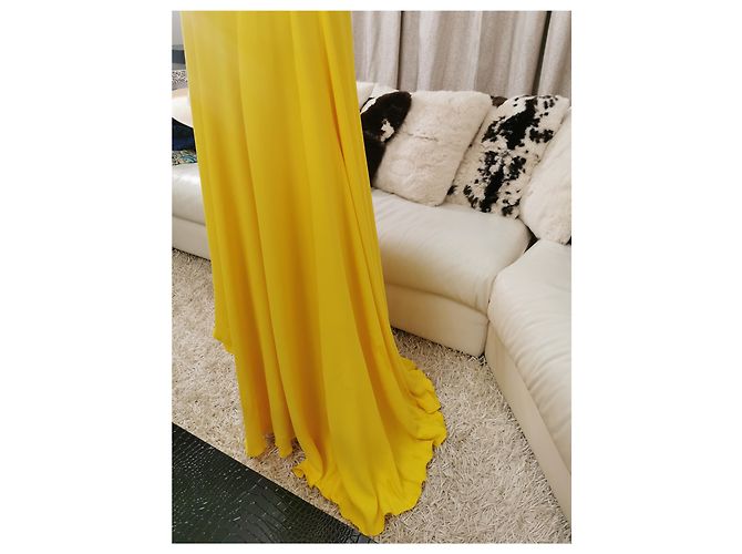 Dior Abendkleid aus Seide Gelb - Ansicht 3