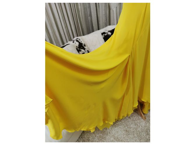 Dior Abendkleid aus Seide Gelb - Ansicht 5