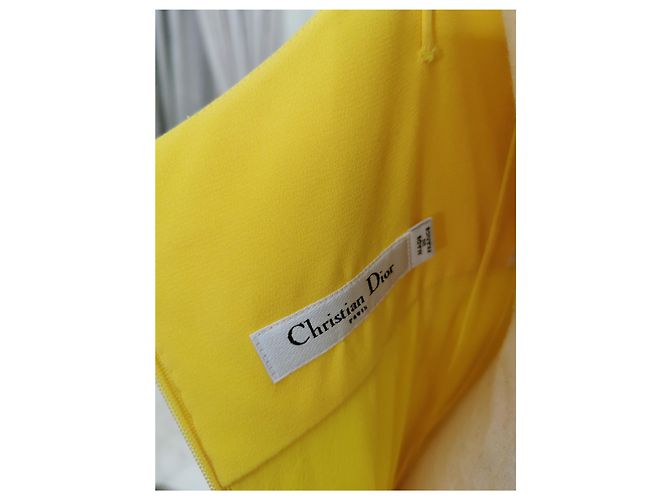 Dior Abendkleid aus Seide Gelb - Ansicht 7