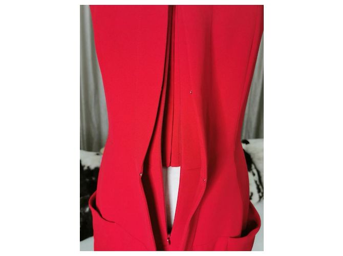 Mono Christian Dior de seda rojo Roja - vista 4