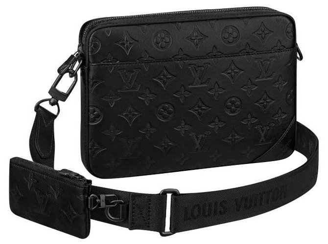 Louis Vuitton LV duo messenger new Black Leather ref.230880 - Joli Closet