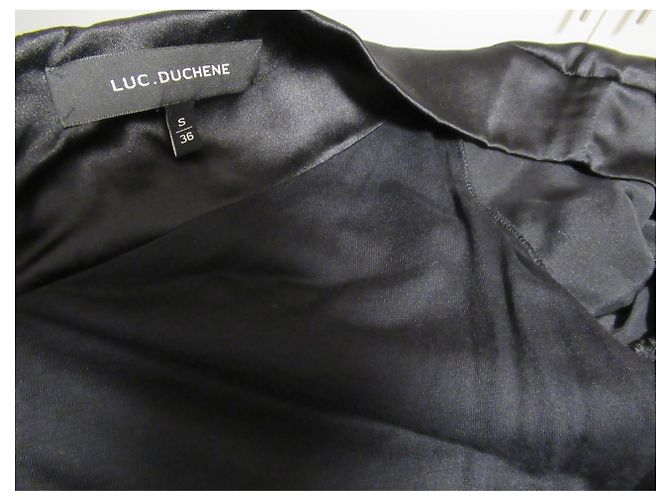 Luc Duchène Vestido Luc Duchene elegante em seda preta Preto - vista 3