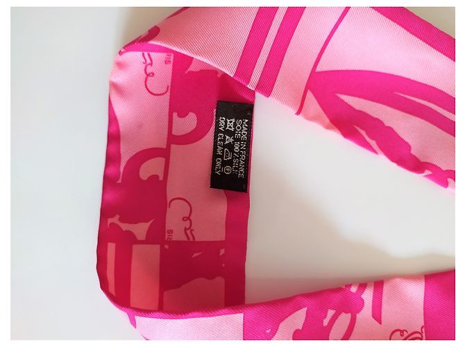 Hermès Twilly Hermes 86X5 cm Fucsia - vista 2