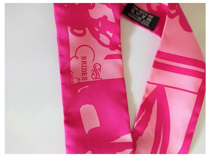 Hermès Twilly Hermes 86X5 cm Fucsia - vista 3