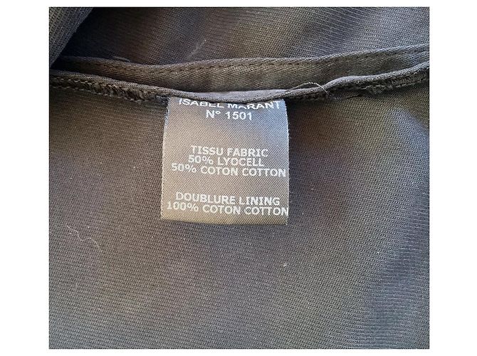Isabel Marant maßgeschneiderte Jacke mit Gürtel Schwarz - Ansicht 3