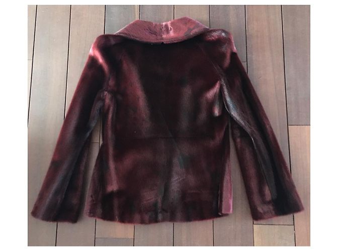 Giacca di pelliccia Loewe Rossa e Nera Rosso - vista 3